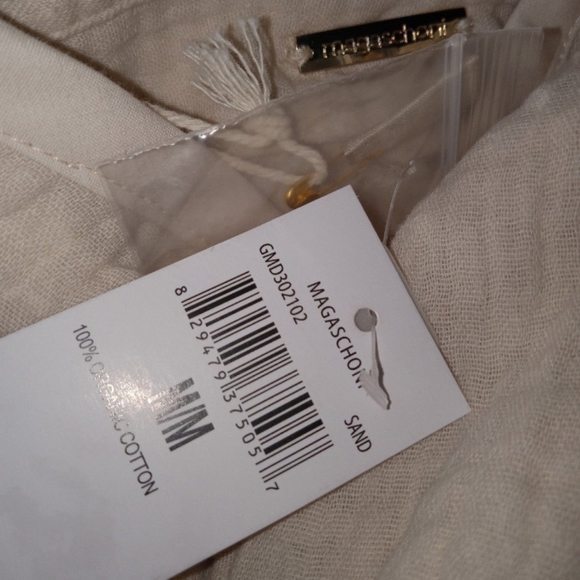 Magaschoni- 100% Organic Cotton Gauze Flow Style Maxi Dress (Sand)-M - Picture 11 of 12